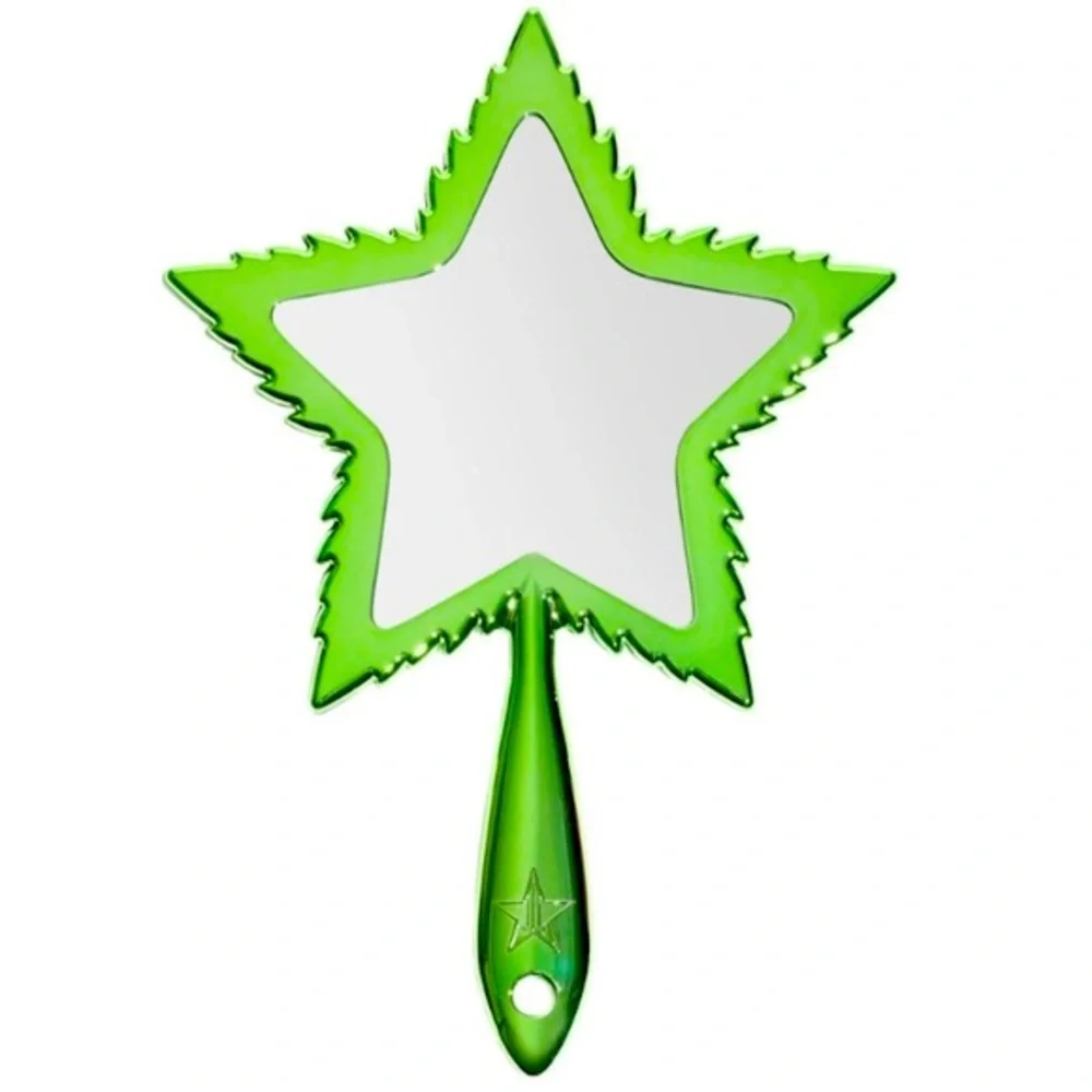 Jeffree Star 420 Green Cannabis Leaf Hand Mirror Limited Edition NIB
